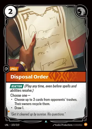 Disposal Order [UNL-103] — ปกติ