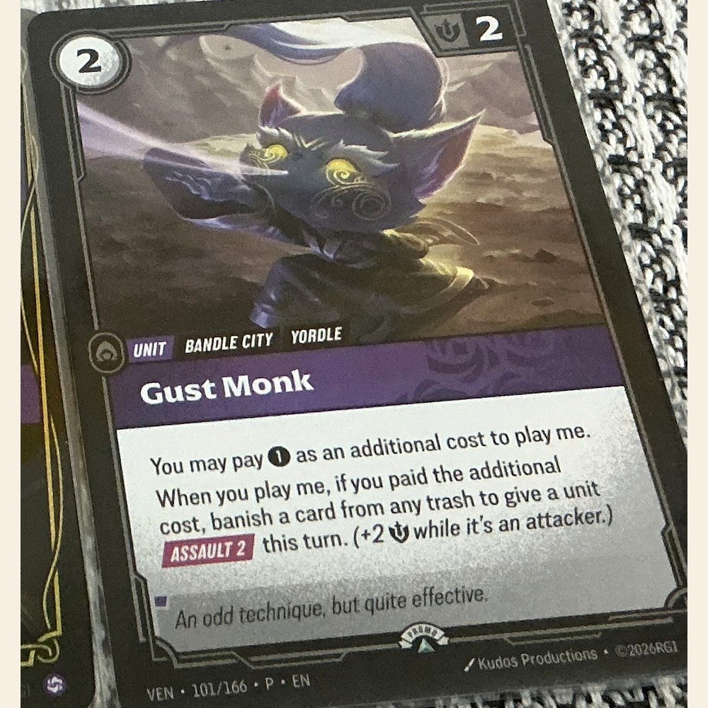 Gust Monk [VEN-101-P] — ฟอยล์ โปรโม Nexus Night